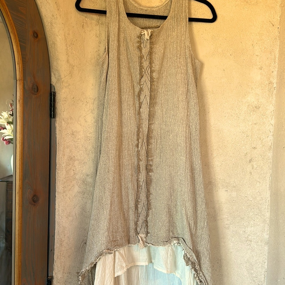 Boho festival maxi linen dress
